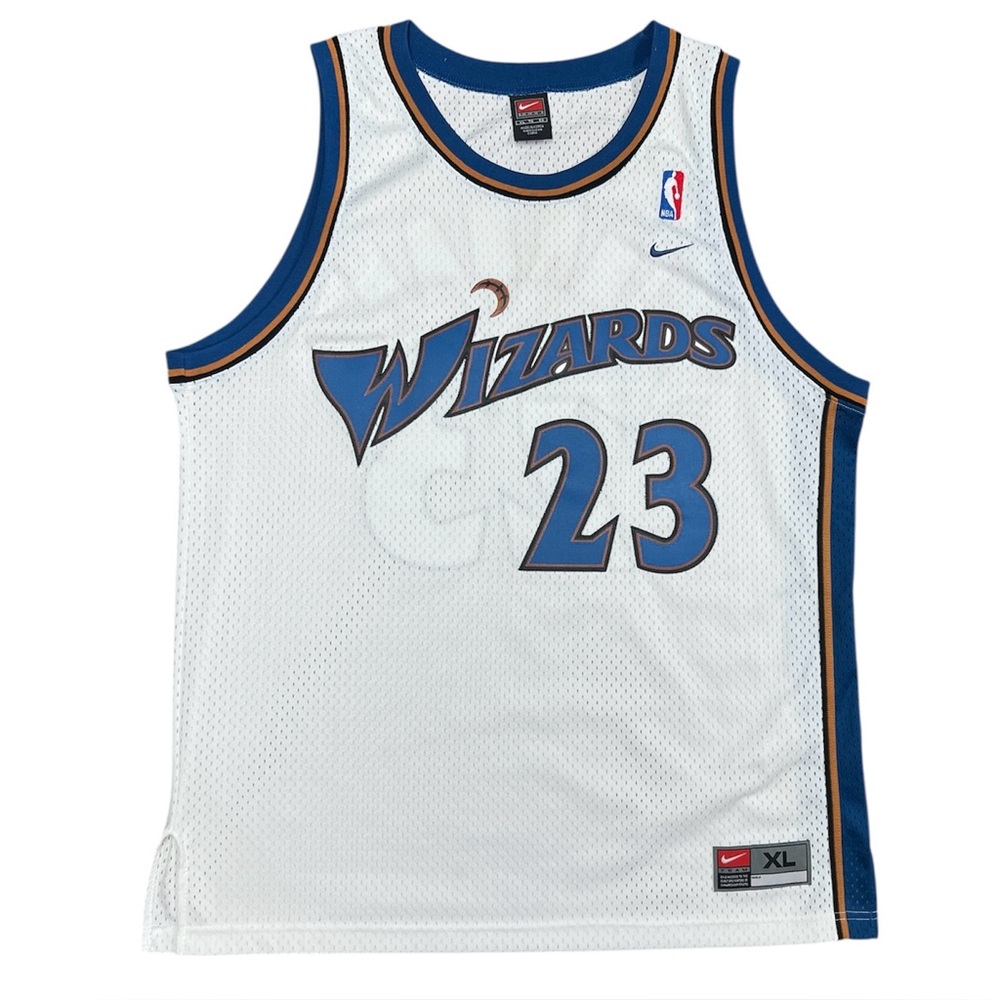 Micheal JORDAN Washington WIZARDS Vintage NIKE White Stitched Basketball Jersey